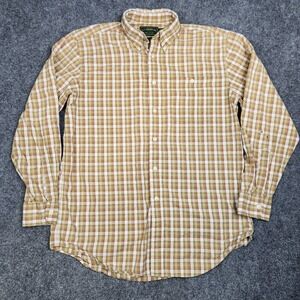 Vintage CC Filson Shirt Mens Medium Brown Plaid Performance Outdoor Hunting Fish